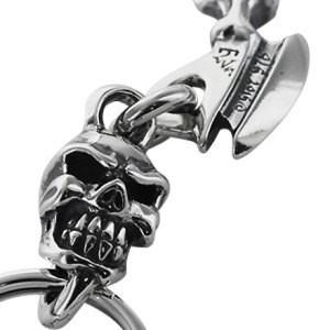 トラヴィスワーカー(TRAVIS WALKER) ミディアムフックチョンプススカルシルバーキーチェーンの画像