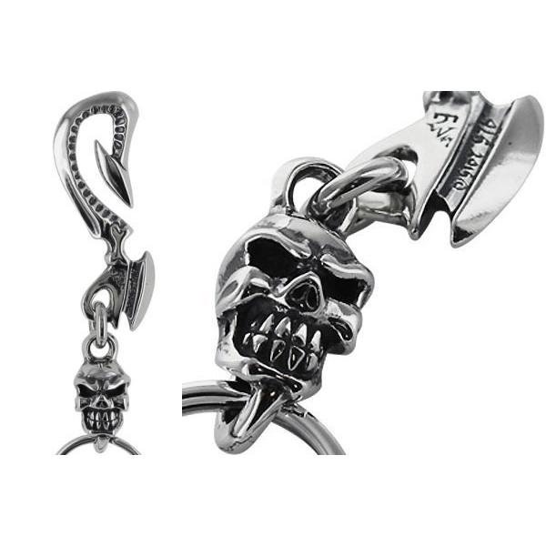 トラヴィスワーカー(TRAVIS WALKER) ミディアムフックチョンプススカルシルバーキーチェーンの画像