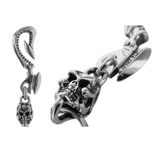 トラヴィスワーカー(TRAVIS WALKER) ミディアムフックリルジースカルシルバーキーチェーンの画像