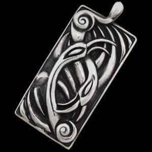 LONE ONES（ロンワンズ） スモールバードドッグタグシルバーペンダント