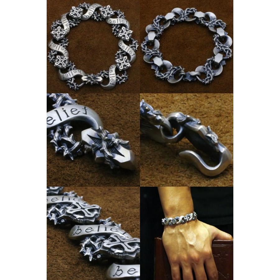 180mm ブラインドビリーフ シルバーブレスレット Mad Graffiti（マッド