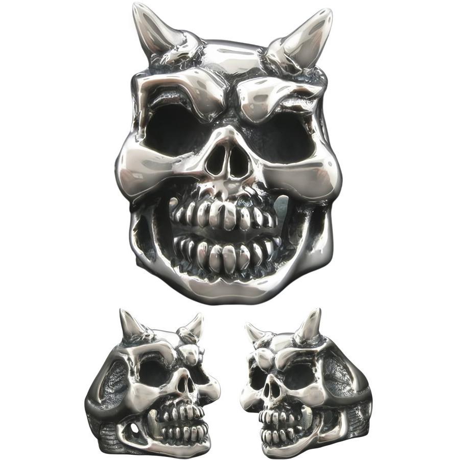 トラヴィスワーカー(TRAVIS WALKER) ナタス スカル シルバーリング（指輪）の画像