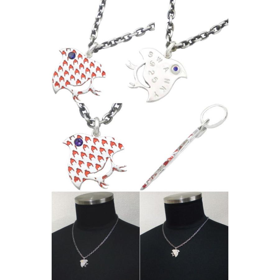 (9月)サファイア レッド ダブル チドリ (千鳥格子) シルバー ペンダント トップ*SWANKY(スワンキー)誕生石の画像