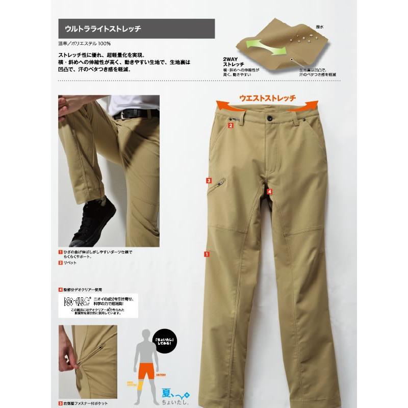 8464 藤和 TS DESIGN ★TOWA ウルトラライトストレッチメンズパンツ　右側ファスナー付★無重力パンツ |  | 04