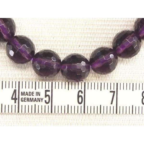 天然石 アメジストブレスレット ラウンドカット約8mm 紫水晶 パープル 
