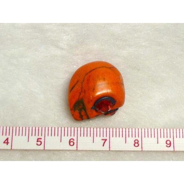■スカルパーツ■１粒(小)ラインストーン約18×15mm　橙　21-120｜b-soft｜02