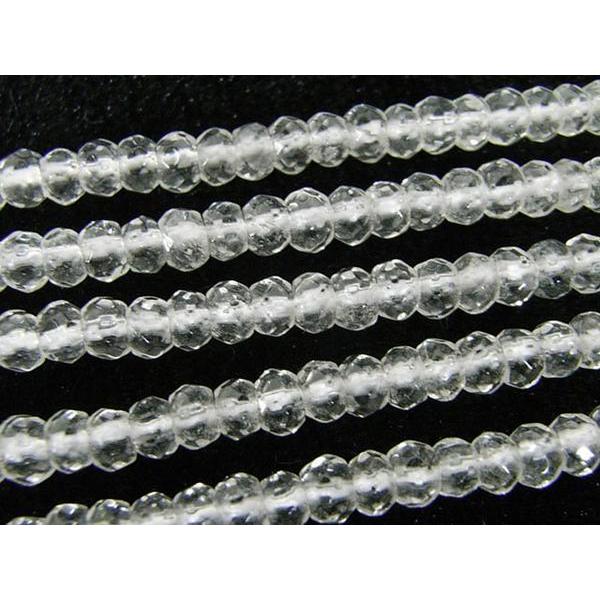水晶(クォーツ) ボタンカット 連販売 約4×2.5mm 3000263 | 