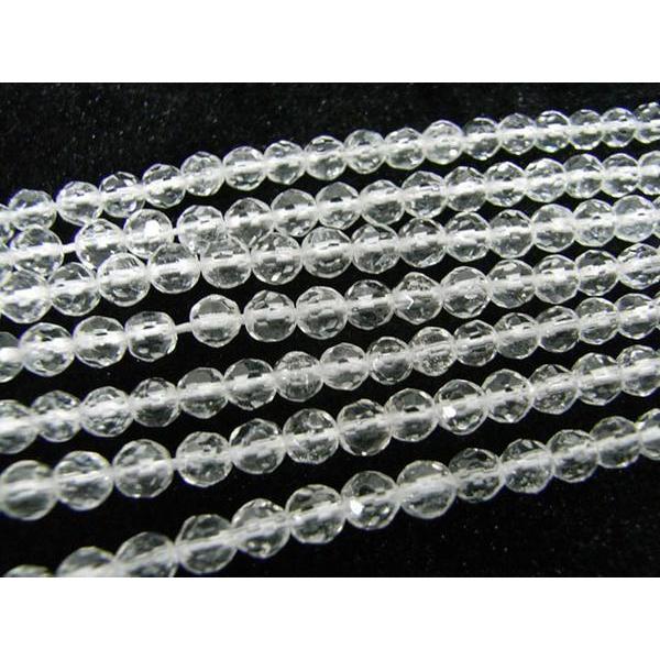 水晶(クォーツ) ラウンドカット 連販売 約4mm 3000265☆ | 