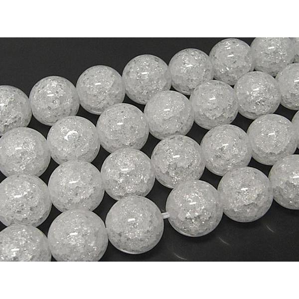 クラック 水晶(クォーツ) ラウンド 連販売 約12mm 3000328 |  | 01