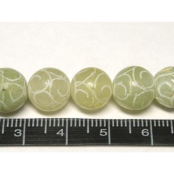 天然石　いろいろ　玉　彫り物　セット 彫刻青龍水晶 一連 大集合♪(φ8-20mm） 連売り 素材 パーツ 丸玉