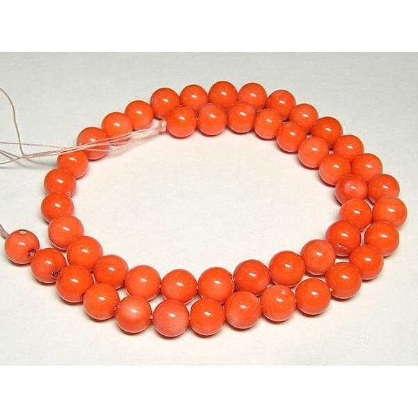 珊瑚 ラウンド オレンジ 連販売 約8mm 3000565☆ |  | 01