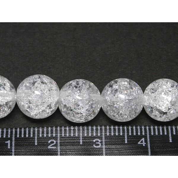 クラック水晶(クォーツ) ラウンド 連販売 約10mm 3000644 |  | 02