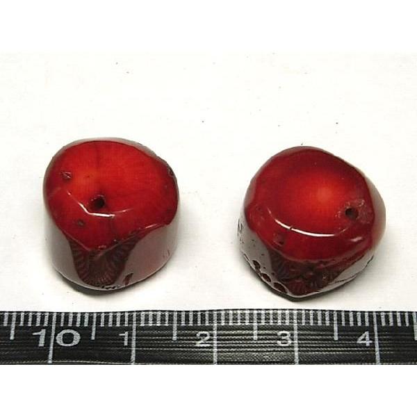 珊瑚(染色) ラウンド 約17〜18mm前後 大玉 真紅 連販売 サンゴ コーラル 山珊瑚 海竹 3000734 |  | 03
