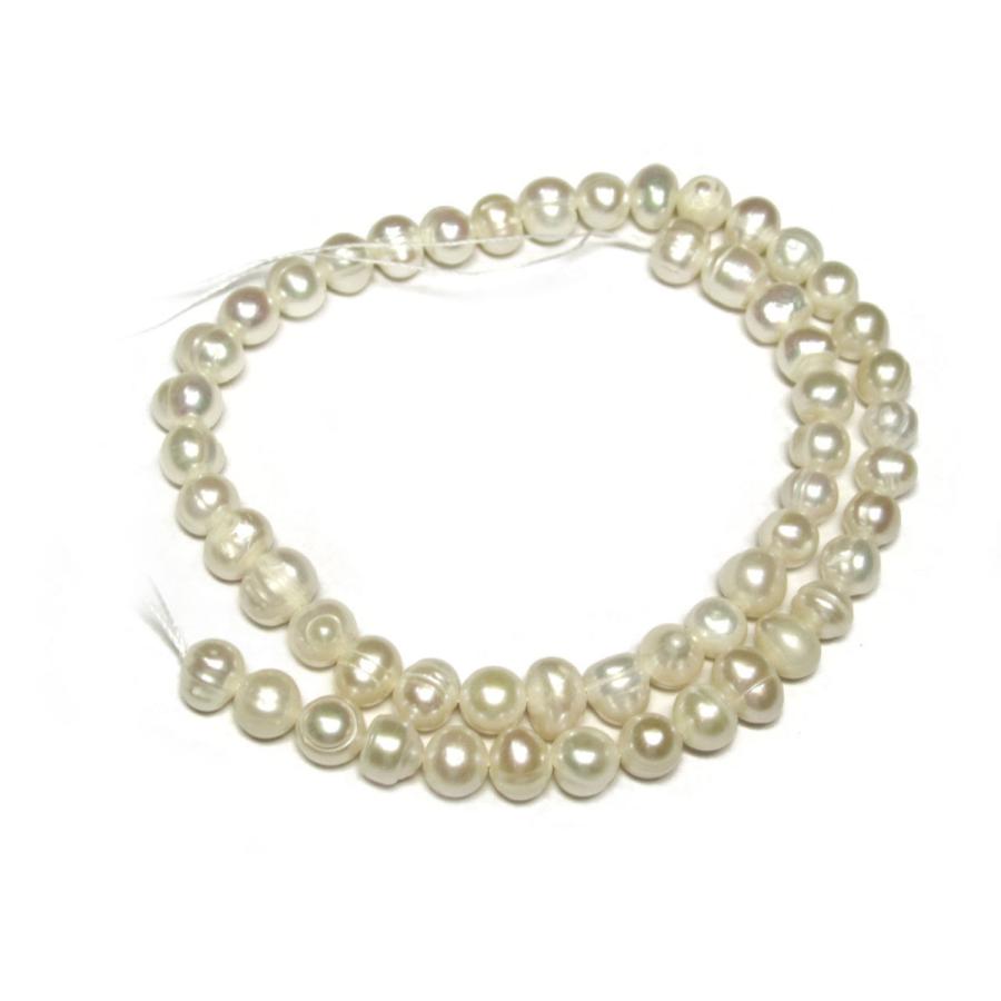 淡水パール ポテト ホワイト 約7〜8mm 連販売 3000991☆ |  | 01