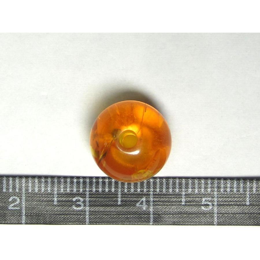 アンブロイド琥珀 再生琥珀ビーズ ラウンド 約12mm 全長約40cm 約34粒