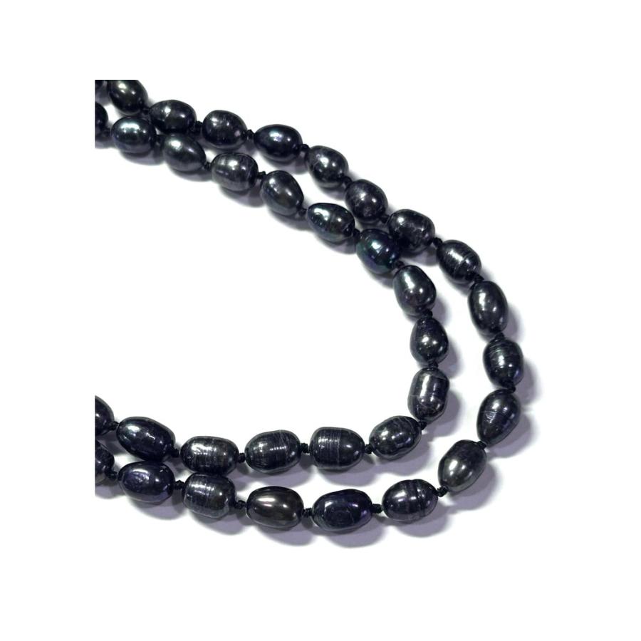 淡水パール 約10mm ブラックパール ライス型 連販売 約 真珠 パール アクセサリーパーツ 3001502 | 