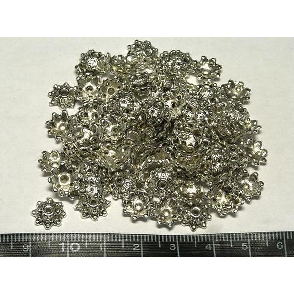 チベタン座金 約8mm スター 銀古美 100個セット 6000128☆ |  | 01