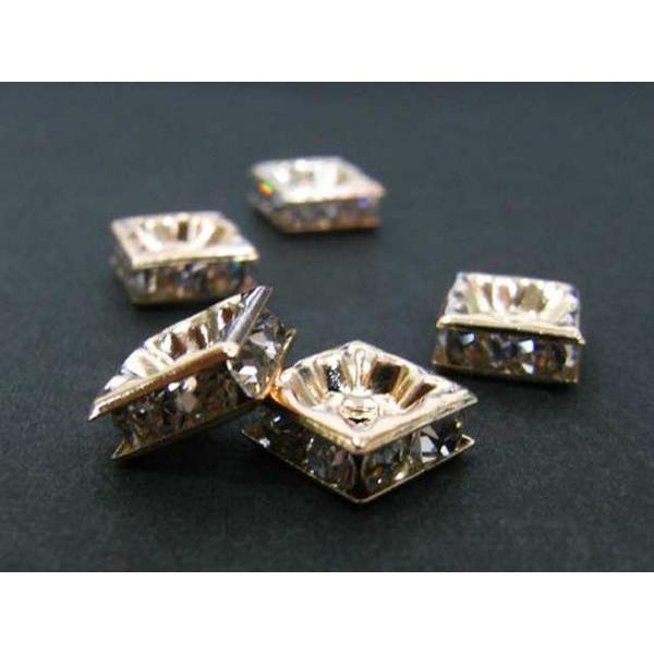 四角型 ロンデル ピンクゴールド 8mm 【100個入り】 6000165☆ | 