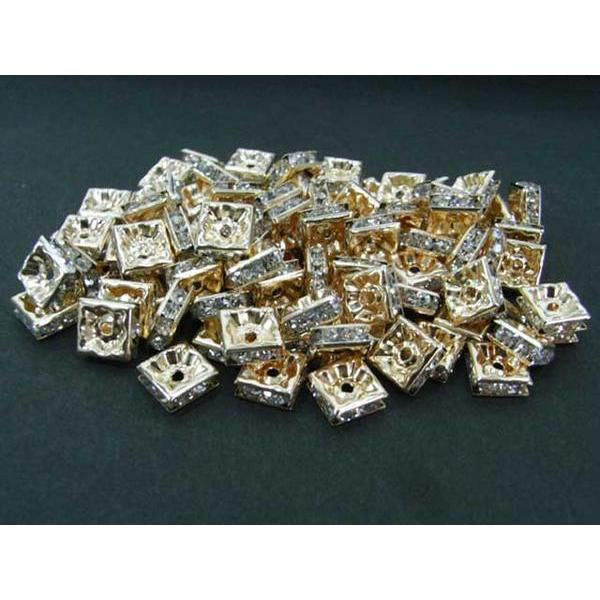 四角型 ロンデル ピンクゴールド 8mm 【100個入り】 6000165☆ |  | 02