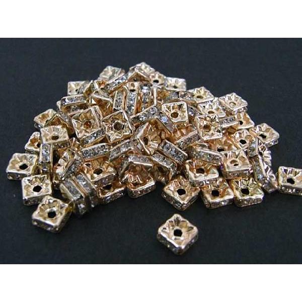 四角型 ロンデル ピンクゴールド 6mm 【100個入】 6000180☆ |  | 03