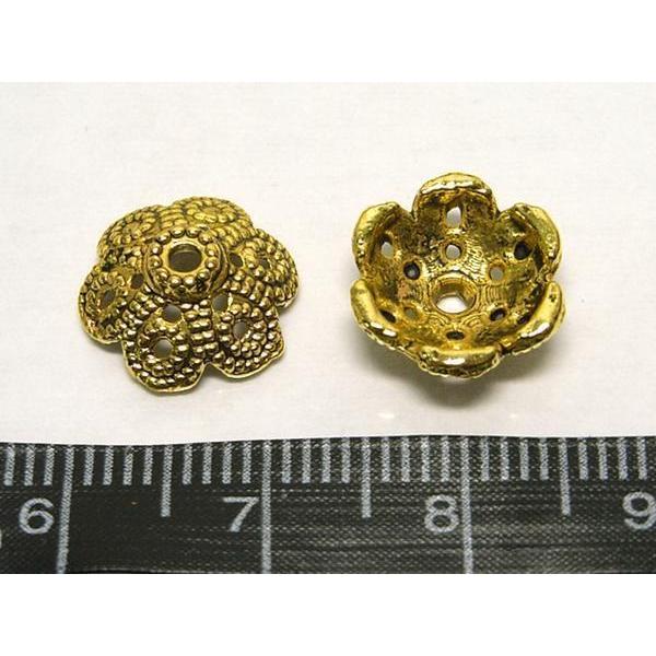 チベタン 座金 フラワー 金古美 約10mm 100個セット 6000278☆ |  | 02