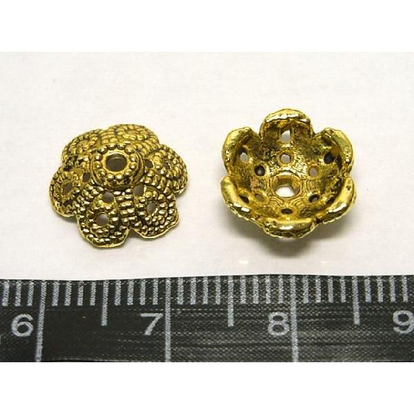 チベタン 座金 フラワー 金古美 約10mm 100個セット 6000278☆ |  | 03