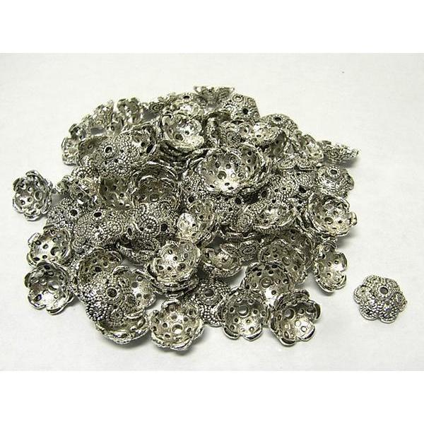 チベタン 座金 フラワー ロジウム 約10mm 100個セット 6000281☆ |  | 01