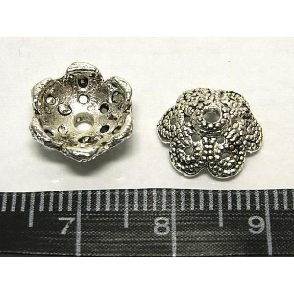 チベタン 座金 フラワー ロジウム 約10mm 100個セット 6000281☆ |  | 03