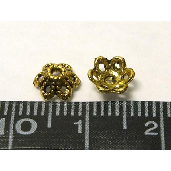 チベタン 座金 フラワー 金古美 約6mm 100個セット 6000282☆ |  | 03