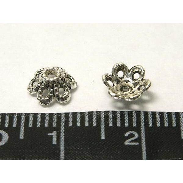 チベタン 座金 フラワー 銀古美 約6mm 100個セット 6000284☆ |  | 02