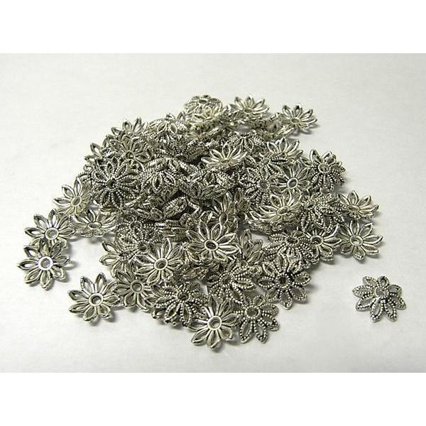 チベタン 座金 花 銀古美 約12mm 100個セット 6000293☆ |  | 01