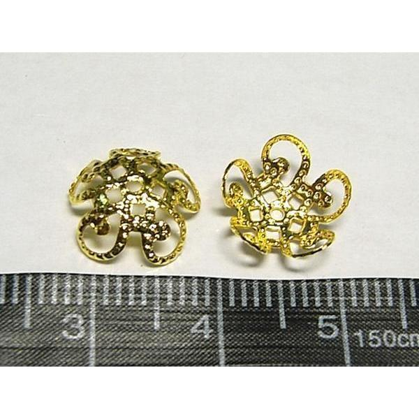 ビーズキャップ唐草 ゴールド 約10mm 50個セット 6000343☆ |  | 01