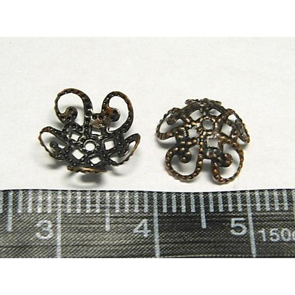 ビーズキャップ唐草 銅古美 約10mm 50個セット 6000345☆ |  | 01