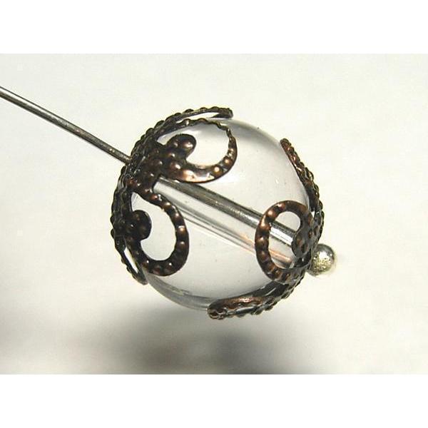 ビーズキャップ唐草 銅古美 約10mm 50個セット 6000345☆ |  | 02