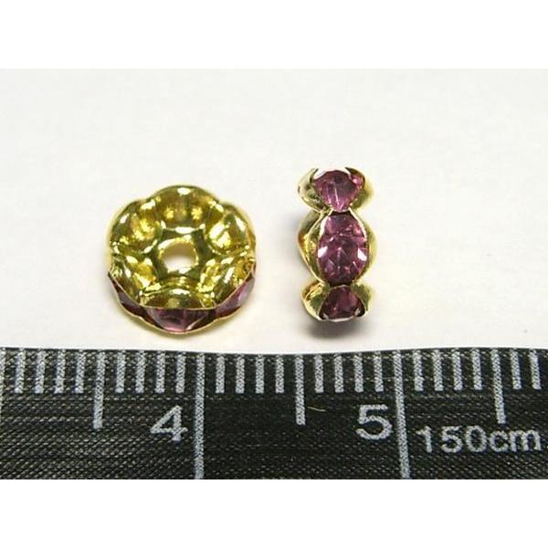 波ロンデル ゴールド×ローズカラー 約8mm 100個セット 6000364☆ |  | 01