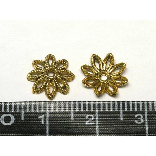 チベタン 座金 花 金古美 約10mm 約100個 6000461☆ |  | 01