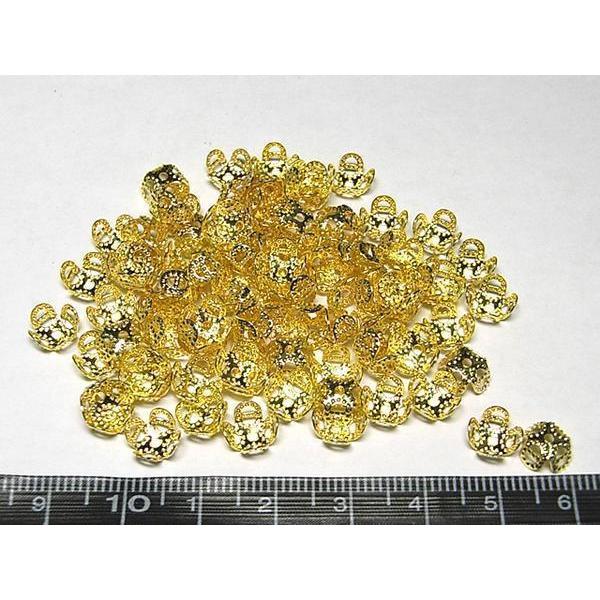 フラワーキャップ ゴールド 約6mm 約100個セット 6000470☆ |  | 01