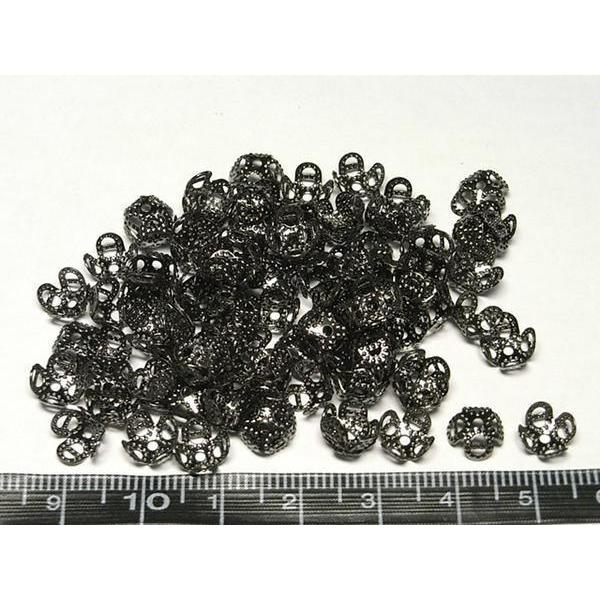 フラワーキャップ ガンメタ 約6mm 約100個セット 6000471☆ |  | 02