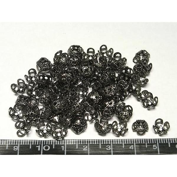 フラワーキャップ ガンメタ 約6mm 約100個セット 6000471☆ |  | 03