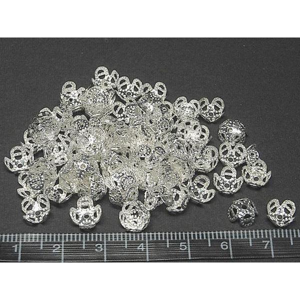 フラワーキャップ 古代銀 約6mm 約100個セット 6000472☆ |  | 02