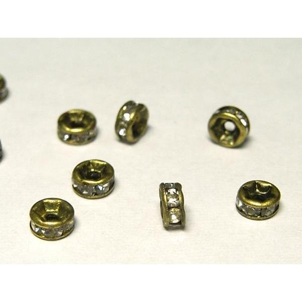 平ロンデル 真鍮古美 約4mm 【50個セット】 6000496☆ | 