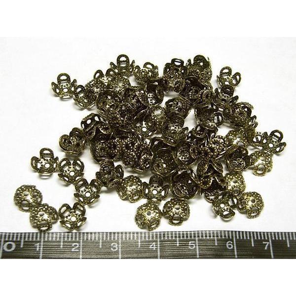 フラワーキャップ 真鍮古美 約6mm 100個セット 6000602☆ |  | 02