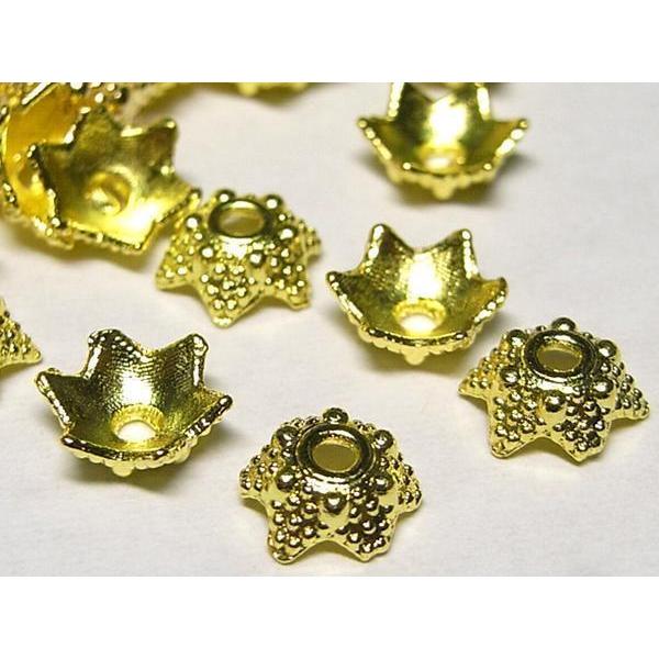 チベタン 座金 シースター ゴールド 約6mm 100個セット 6000652☆ | 