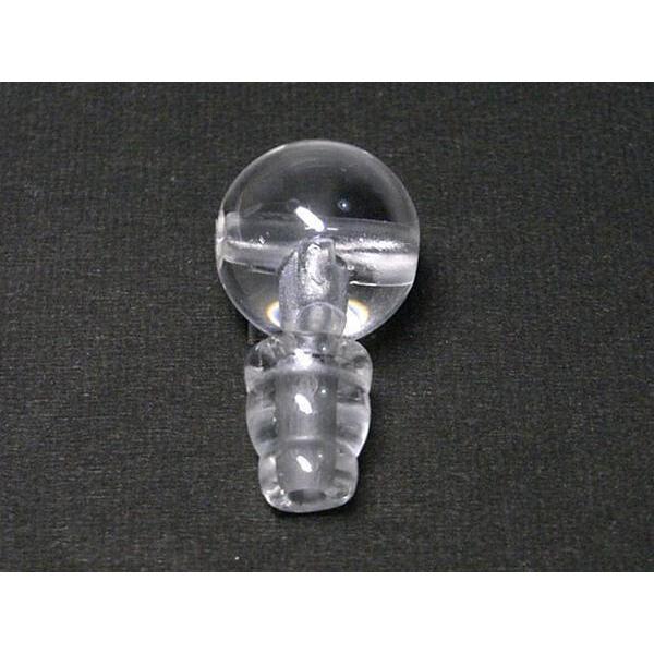 念珠パーツ Tホール 親玉 約12mm ボサセット 水晶 6000704 | 