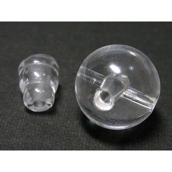 念珠パーツ Tホール 親玉 約14mm ボサセット 水晶 6000705 |  | 01