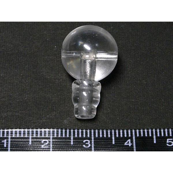 念珠パーツ Tホール 親玉 約14mm ボサセット 水晶 6000705 |  | 02