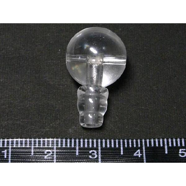 念珠パーツ Tホール 親玉 約14mm ボサセット 水晶 6000705 |  | 03
