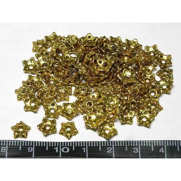 チベタン座金 スター 金古美 約6mm 約100個 6000716☆ |  | 02