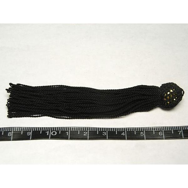 念珠用パーツ 人絹 頭付き房 黒 約9cm 2個 6000878 |  | 02