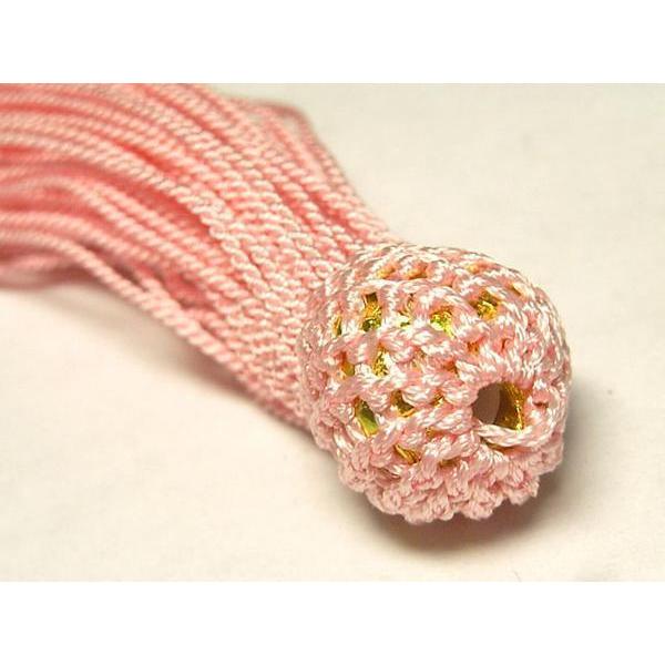 念珠用パーツ 人絹 頭付き房 ピンク 約9cm 2個 6000879☆ |  | 01